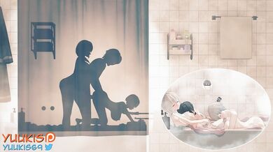 You are watching a hot hentai video of Uzaki Mother and Daughter where you can see the shadow animation