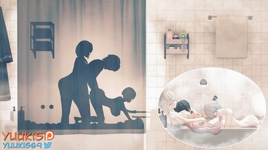 You are watching a hot hentai video of Uzaki Mother and Daughter where you can see the shadow animation