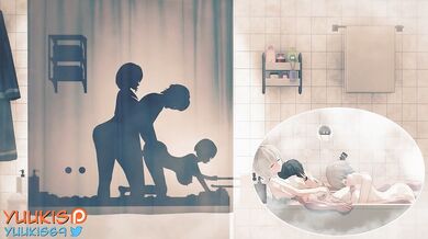 You are watching a hot hentai video of Uzaki Mother and Daughter where you can see the shadow animation