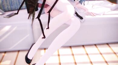 Young girl gets fucked by a giant insect while tied up in the forest