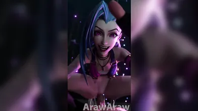 The sexy Jinx mounts her normal dildo while moaning loudly in this raw and uncut ARAWARAW hentai PORN video