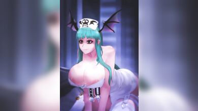 The MILF next door, Morrigan Aensland, is about to get fucked by a Skellotron!