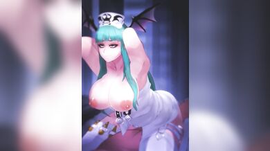 The MILF next door, Morrigan Aensland, is about to get fucked by a Skellotron!
