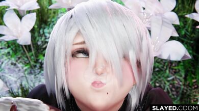 NeiR 2B Automouthful 4K Slayed (With a mouth full of cum)