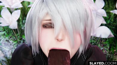 NeiR 2B Automouthful 4K Slayed (With a mouth full of cum)