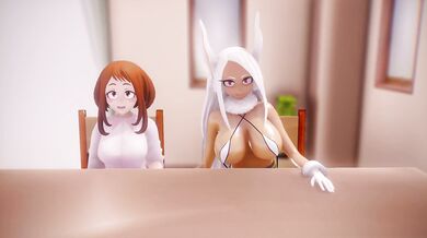 Miruka and Midnight from Boku no Hero Academia become Futa versions in this hentai porn video!
