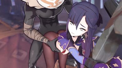 The passionate Mona (Sirwobligobble) gets fucked by the sexy hentai curls!