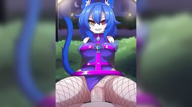 Watching the Cheshire Cat, with her massive bouncing breasts, tease and taunt the innocent Alice, was an incredibly arousing sight