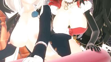 Living Holo-Anime: The Sexual Adventures of Mio and Shirakami Fubuki with Ookami (KoiKoiS)