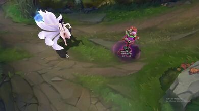 This is a hentai PORN video featuring Ahri, the famous League of Legends character, at a pool party wearing custom skins that are not safe for work