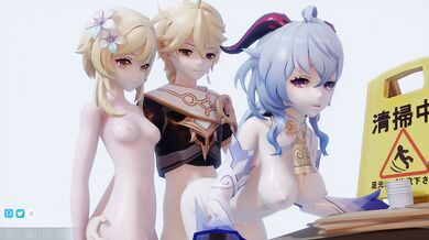 Lumine and Ganyu (18 ) - The Fertile Garden