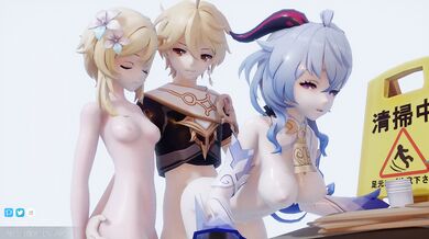 Lumine and Ganyu (18 ) - The Fertile Garden