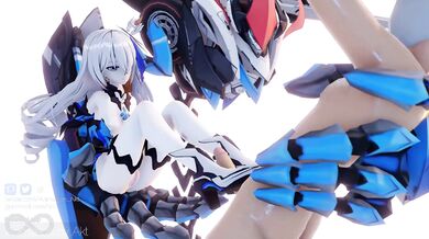 Watch as Bronya self-pleasures herself in front of the camera, and AKT in the background!