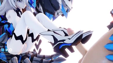 Watch as Bronya self-pleasures herself in front of the camera, and AKT in the background!