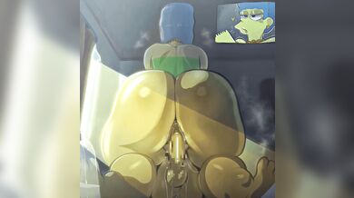 Watch Marge Simpson get it on with a cowboy in high-definition, as she rides him like the true cowgirl she is