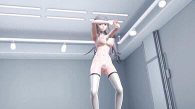 Watch as the Elf Killer Lady dances in a seductive manner, causing all men to lose control of their senses