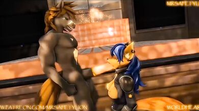 Ms Fox gets bred by a stallion, resulting in an unexpected pregnancy!