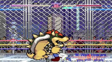 Falcon punches the fury of Mugen Bowser