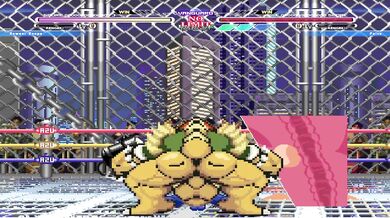 Falcon punches the fury of Mugen Bowser
