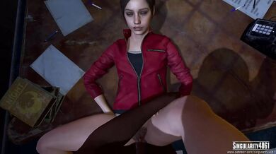 A sexy and curvy blonde named Claire gets blackmailed by her ex-boyfriend into a naughty threesome with his friend