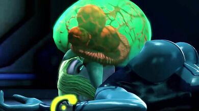 Petite girl gets impaled by a giant alien weapon in a dungeon full of gore