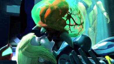 Petite girl gets impaled by a giant alien weapon in a dungeon full of gore