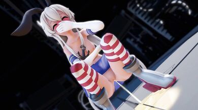 Sailor Shimakaze Loves to Excite! [MMD R18] with a Twist of Tension