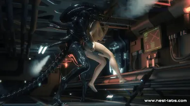 The ultimate sexual encounter between two powerful beings, Samus Bryant and the Xenomorph, is about to take place in this intense hentai PORN video