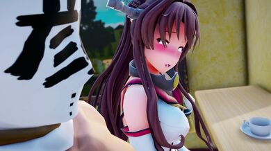 Experience the thrill of a risky blowjob in the KhaoMMD public shop!