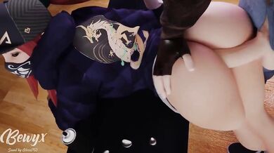 Akali Doggy Style Fucks Bewyx in the Ass