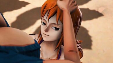 A young woman named Nami is giving it to her lover Robin in an amateur SFM porn scene