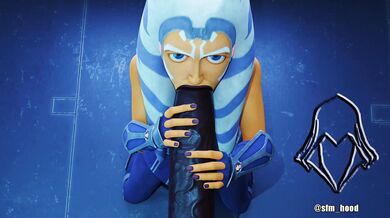 Watch Ahsoka Tano, a character from the Star Wars franchise, as she receives a blowjob by her lover in this hot and steamy porn video!