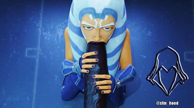 Watch Ahsoka Tano, a character from the Star Wars franchise, as she receives a blowjob by her lover in this hot and steamy porn video!