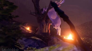 Futa Lara gets taken from behind by a centaur LewdDokkae while being restrained on all fours