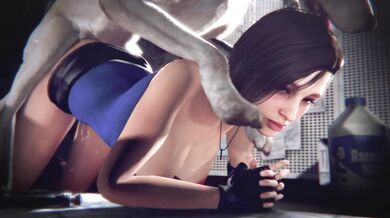 Watch the horny Jill and her dog Bayern in this classic remastered hentai video!