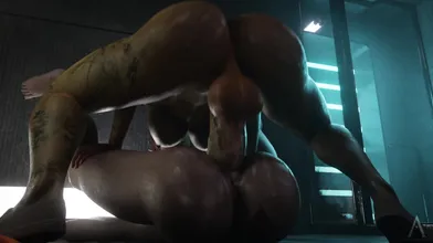 Hentai Porn - Ivy and Harley Quinn in Arkham Asylum Amazonium
