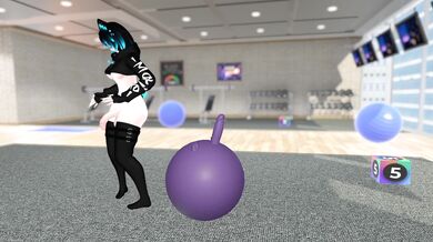 A Futa on the Ball: Bouncing and Swaying on a Dildo Yoga Ball