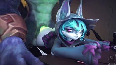 Warwick, x, Vex and Fake it in an animated Twitchy threesome you won’t forget!