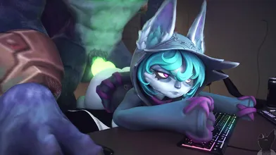 Warwick, x, Vex and Fake it in an animated Twitchy threesome you won’t forget!