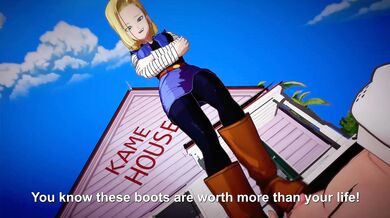 This hot anime chick named Android 18 from Dragon Ball Z gets fucked by a group of sexy musicians from the band Bazett