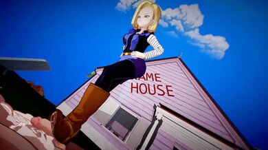 This hot anime chick named Android 18 from Dragon Ball Z gets fucked by a group of sexy musicians from the band Bazett