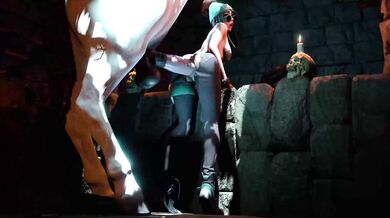 The Bartender, Killjoy and a Horse in 105-degree angle angle each other for a Hentai video