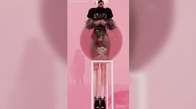 MILF gets off with a ball while her son watches