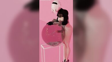 MILF gets off with a ball while her son watches