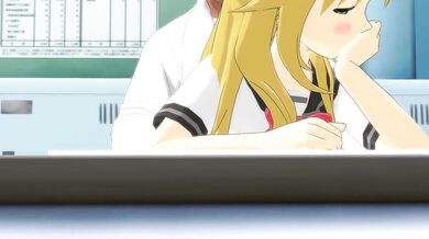 Big-Titted Teacher Takes Huge Zinc Dildo in Her Ass during Sex Ed Class