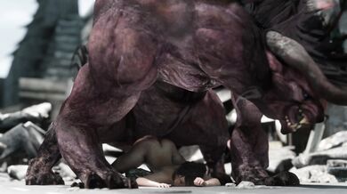 Gigantic Behemoth Creature Destroys Tifa Lockhart in an Instant, Nude Zombie Porn (4K)