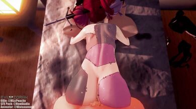 In the bedroom, Ollie is smashing on his Hololive and getting off to some hot holographic action