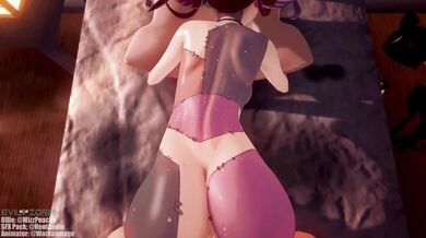 In the bedroom, Ollie is smashing on his Hololive and getting off to some hot holographic action