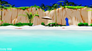 【MMD】Sex At The Beach - Izumi Meets Her Shark Man Fantasy! (Ecchy1994)