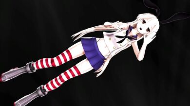 A naughty school girl cant resist her inner urges when she takes a ride on her teachers massive member in this hentai MMD animation